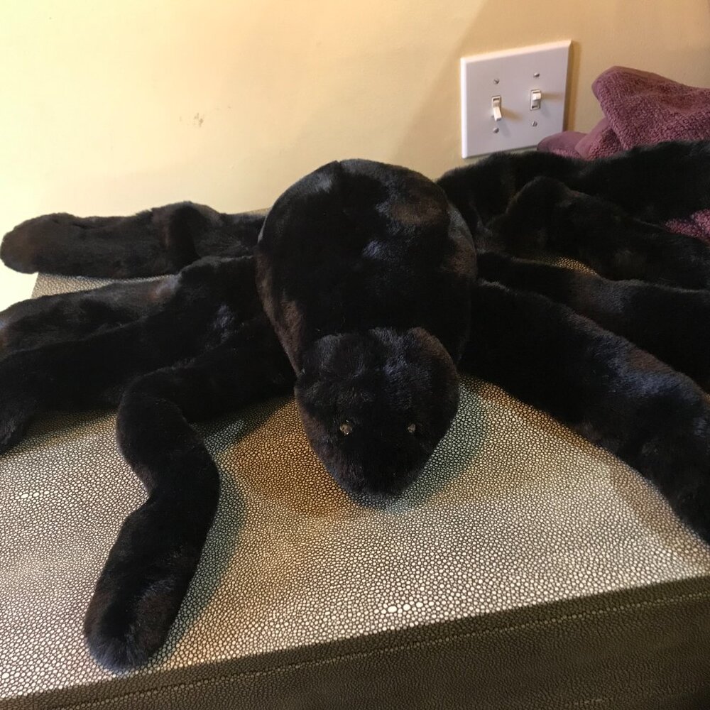 NWT POTTERY BARN PLUSH SAMMY SPIDER PILLOW DECOR HALLOWEEN - Picture 5 of 7